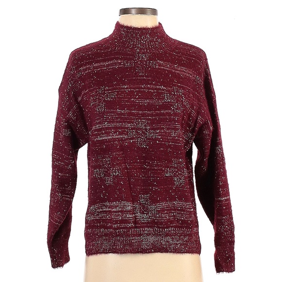 Anthropologie | RAGA Taya Speckled Mock Neck Sweater oversized Small - Picture 3 of 8